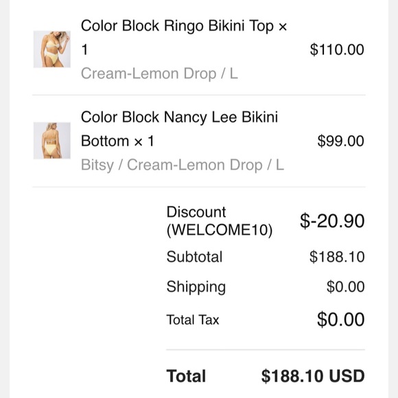 L*space Color Block Yellow Bikini - Picture 3 of 3